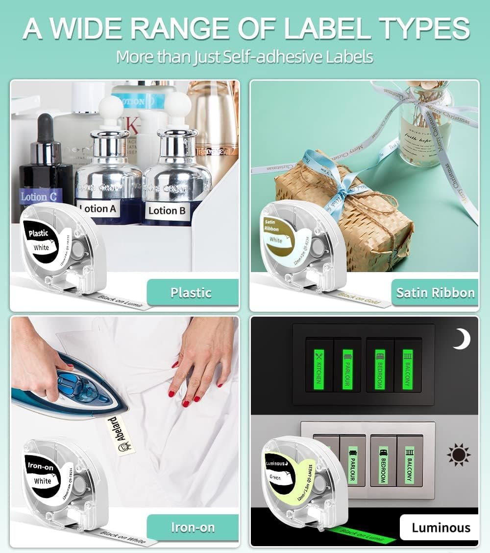 Phomemo P12 Label Maker Machine with Tape, Bluetooth Small Thermal Label Printer with Multiple Templates Mini Label Maker for Home, Kitchen, Organization, Office, Green - Image 5